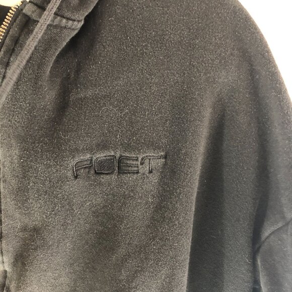 Dickies Mens Black Full-Zip Hoodie Drawstring Pockets Thermal Lined XL - Picture 2 of 4